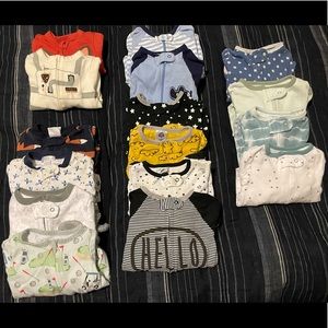 16 Jammies - 0-3 months